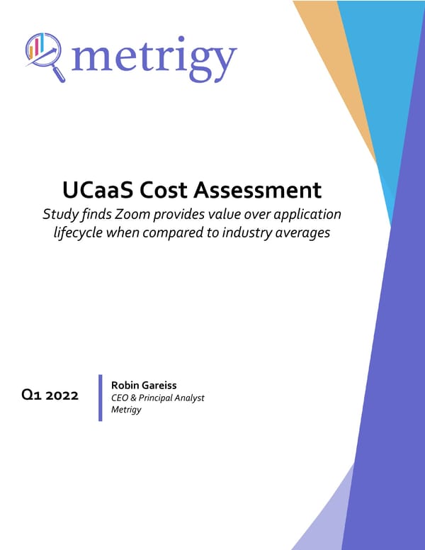 Zoom UCaaS Cost Assessment - Page 1