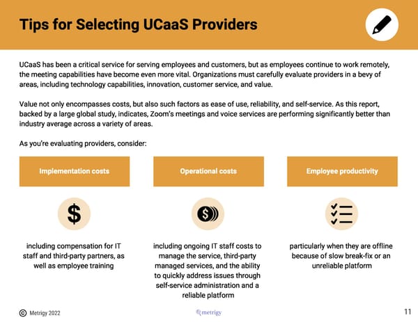 Metrigy Zoom TCO eBook with Video - Page 11