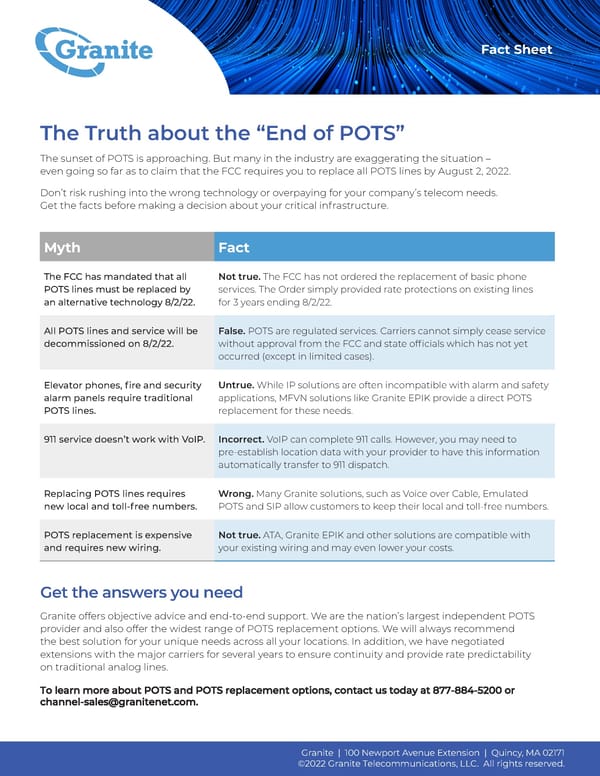 The Truth about the End of POTS - Page 1