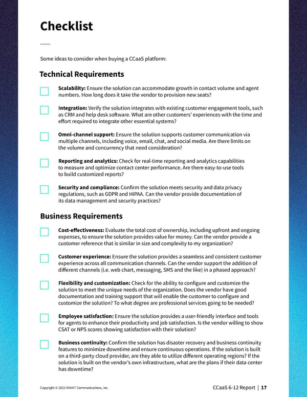 CCaaS Market Trends & Research 2023 - Page 17