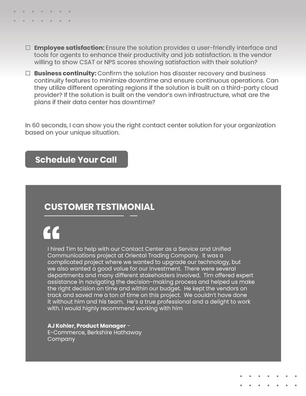 Contact Center Checklist - Page 2
