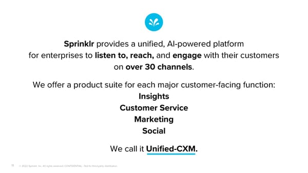 Sprinklr Customer Experience Pitch Deck - Page 11