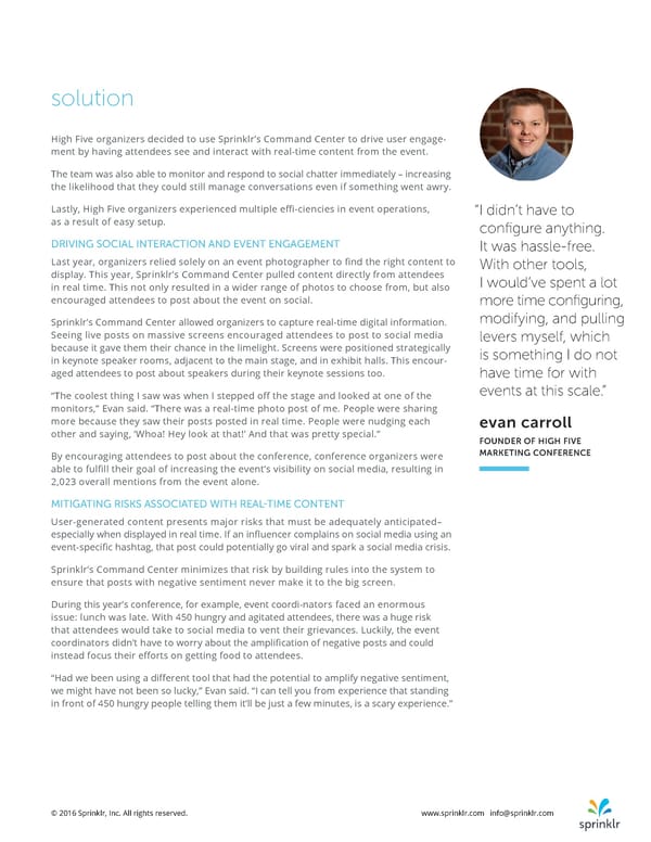 Sprinklr High Five Conference Case Study - Page 2