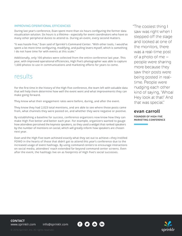 Sprinklr High Five Conference Case Study - Page 3