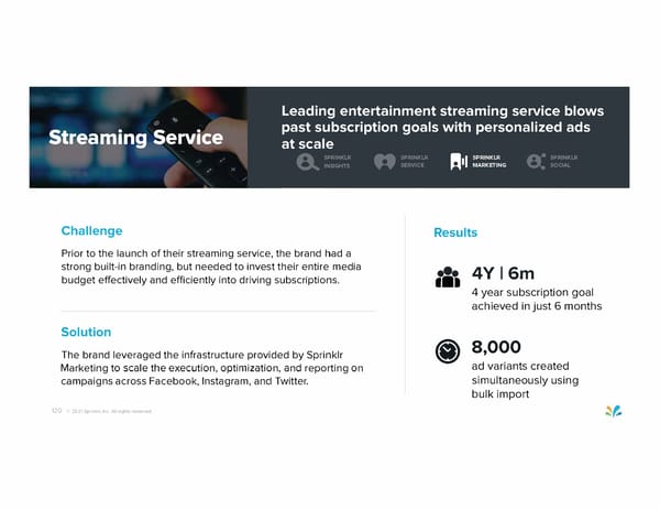 Sprinklr Streaming Platform Case Study - Page 1