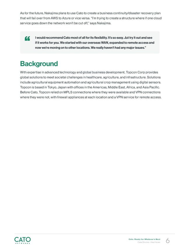 Cato Networks Healthcare - Page 6