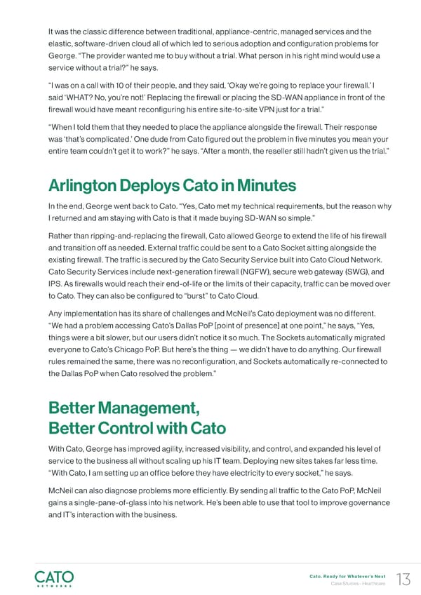 Cato Networks Healthcare - Page 13