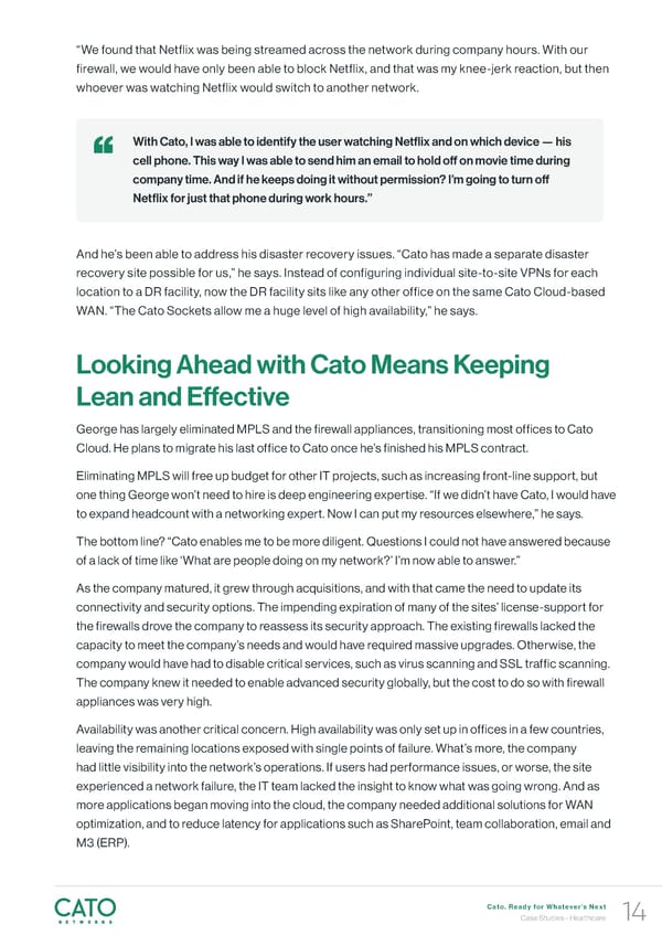 Cato Networks Healthcare - Page 14