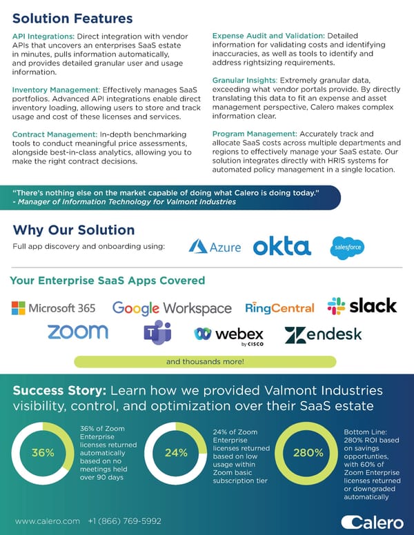 Calero SaaS Expense Management - Page 2