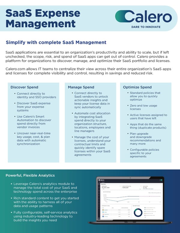Calero SaaS Solution Sheet - Page 1