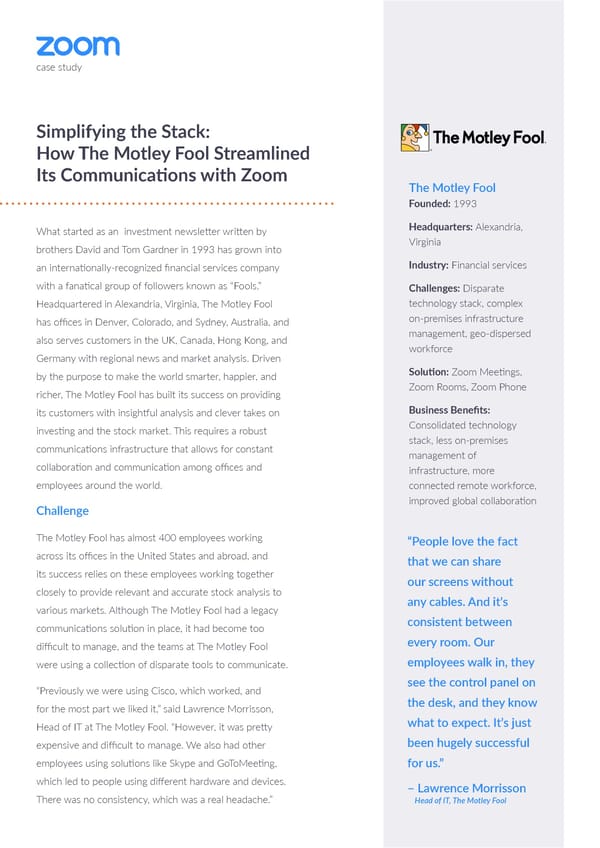 Case Study  Zoom  Motley Fool - Page 1