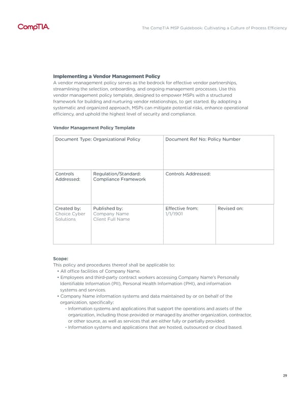 CompTIA MSP Guidebook - Page 29