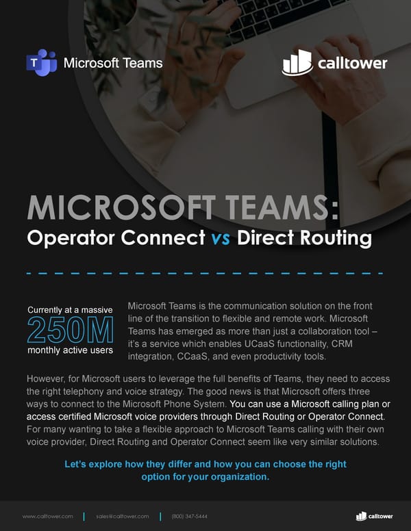 Microsoft Operator Connect vs Direct Routing - Page 1