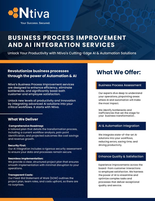 Business Process Improvement and AI Integration Services - Page 1